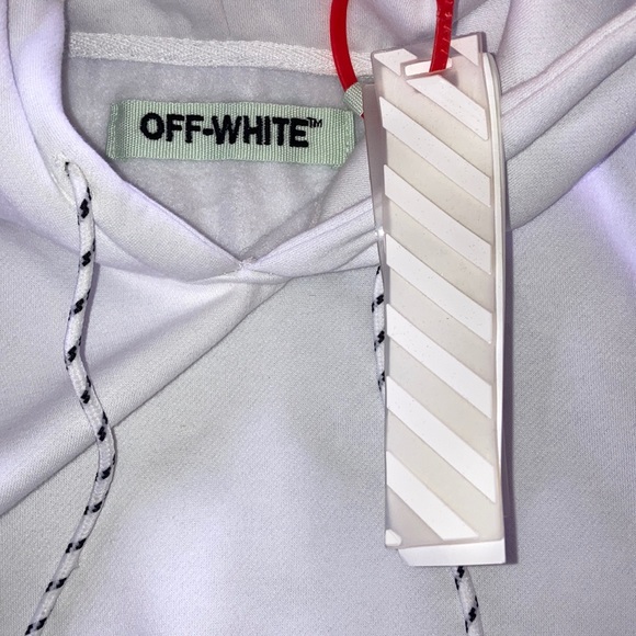 Off-White original striped hoodie (White) - Picture 6 of 9